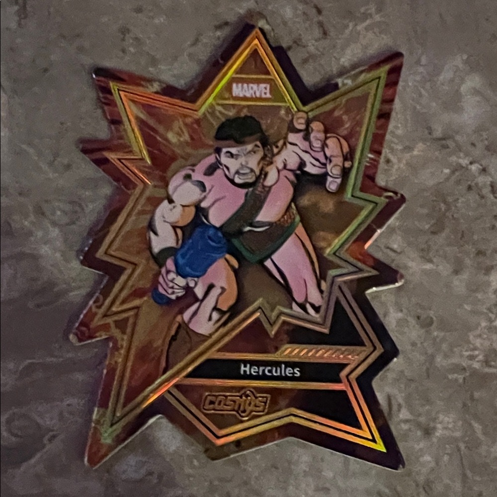 Marvel Hercules Star Burst Pin - Pink, Blue & Green
